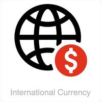internacional moneda y exterior intercambiar icono concepto vector