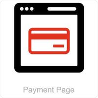 Payment Page and Digital Payement icon concept vector