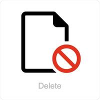 delete and remove icon concept vector