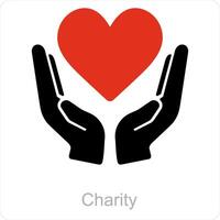 Charity and Heart icon concept vector