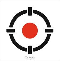 Target and map icon concept vector