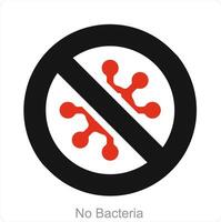 No bacterias y bacterias icono concepto vector