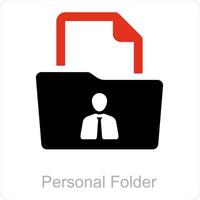 Personal Folder and folder icon concept vector