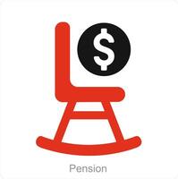 Pension and retirement plans icon concept vector