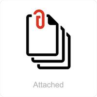 attached and File icon concept vector