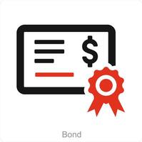 Bond and certificate icon concept vector