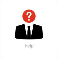 help and support icon concept vector