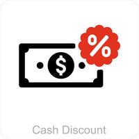 Cash Discount and discount icon concept vector