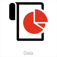 Data and pie icon concept vector