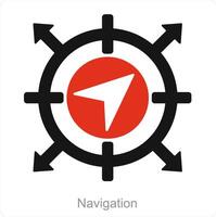 Navigation and way icon concept vector