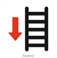 Ascend and way icon concept vector