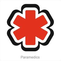 paramédicos y emergencia icono concepto vector