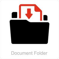 Document Upload and Folder icon concept vector