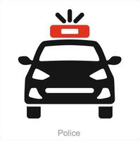 Police and vehicle icon concept vector