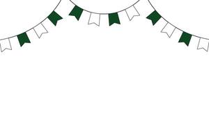 party flags of pakistan festival on  white background. 23rd of march pakistan national day celebration. vector