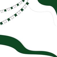 party flags of pakistan festival on  white background. 23rd of march pakistan national day celebration. vector