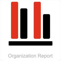 Organization Report and diagram icon concept vector