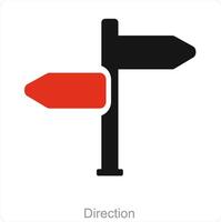 dirección y camino icono concepto vector