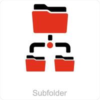 Subfolder and Folder icon concept vector