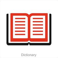 Dictionary and data icon concept vector