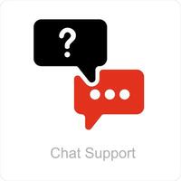 chat support and service icon concept vector