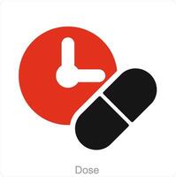 Dose and medical icon concept vector