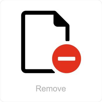 remove and delete icon concept vector