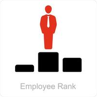Employee Rank and rank icon concept vector