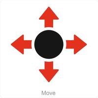 Move and way icon concept vector