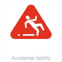 Accidental liability and car icon concept vector