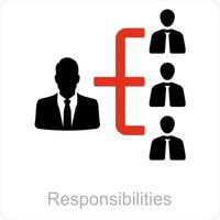 Responsibilities and work icon concept vector