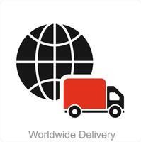 Worldwide delivery and shipping icon concept vector