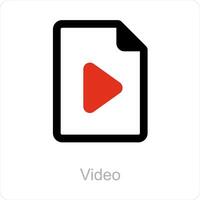 Video and File icon concept vector