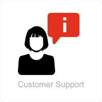 customer support and service icon concept vector