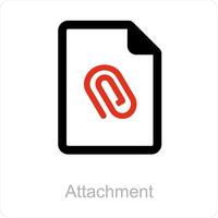 attachment and hyperlink icon concept vector