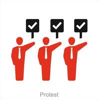 Protest and sign icon concept vector