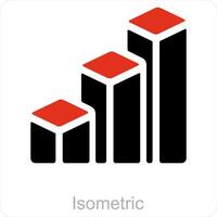 isométrica y isométrica icono concepto vector