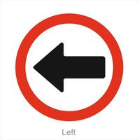 Left and way icon concept vector