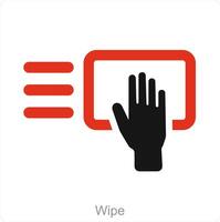 Wipe and clean icon concept vector