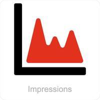 Impressions and Analysis icon concept vector