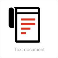 text document and note icon concept vector