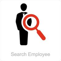 Search Employee and search icon concept vector
