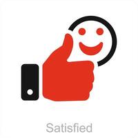 Satisfied and customer icon concept vector