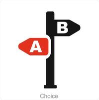 Choice and way icon concept vector