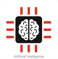 Artificial Intelligence and artifical icon concept vector