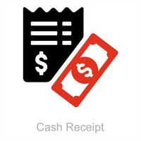 Cash Receipt and bill icon concept vector