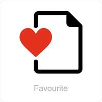 favorite and file icon concept vector