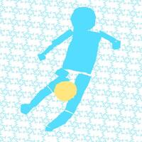 abstract argentine soccer player silhouette, icon vector