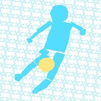 abstract argentine soccer player silhouette, icon vector