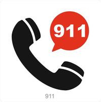 911 and emergency icon concept vector